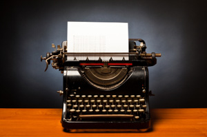 Old-fashioned typewriter