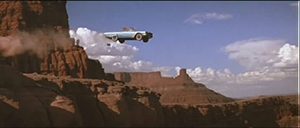 Thelma and Louise sail off over the Grand Canyon in their Thunderbird 